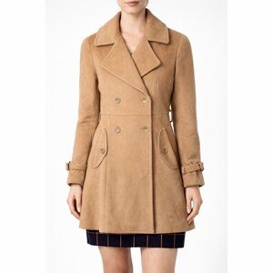 Theory Cellena B Angora (Rabbit Hair) Virgin Wool Peacoat